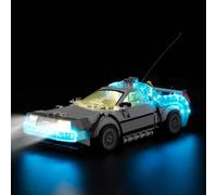 Nitemode Light kit Compatible with Lego Speed Champions Time Machine from Back to The Future 77256 Car, Upgraded Brightness Adjustable Lighting Accessories(No Model)
