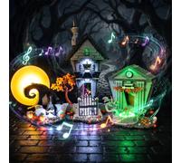 Nitemode Light & Sound Kit for LEGO Nightmare Before Christmas 21351 Set | Touch Control: 4Colors, 5 Modes, Speed/Brightness; Multiple Movie Sounds for Gothic Display and Gifting (Model Not Included)