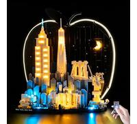 Nitemode RC Light Kit Compatible with Lego New York City - The Big Apple 21066 Building Set | Upgraded Remote Control & Multi-Mode Dimming & Zonal Lighting (NOT Included 21066 Set) (Remote Version)