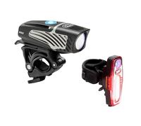 NiteRider Lumina Micro 650 Front Bike Light Sabre 110 Rear Bike Light Combo Pack, Black (7711)