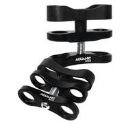 nitescuba 2PCS 1'' Standard Ball Clamp Mount,Long Ball Clamp Mount 360°Clip Adapter Bracket for Underwater Diving Light Arm Tray System (SC02-BLACK)