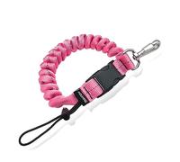 nitescuba Scuba Diving Spring Clip Lanyard, Thick Stainless Steel Spring Coiled Anti-Lost Lanyard with Quick Release Buckle for Underwater Cameras,Dive flash Lights (Pink)