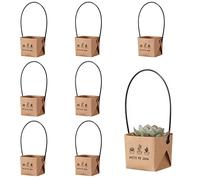 NITHECON 40pcs Watch Me Grow Succulents Wraps [NOT Include Plants and Pots]-[Fits 2 Inch Pots] Gift Bags Decoration Sleeve Succulent Tags for Baby Shower Favors Ideas,Kraft Paper