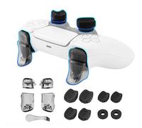 NiTHO FPS Gaming Kit Compatible with PS5 Controller, Set of 2 Analog Mini-stick Enhancers, Set of 2 Ergonomic Extension Triggers and Buttons, 3 Sizes of 2 Gameplay Control Concave Thumb Grips