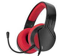 Nitho Janus Gaming Headset with Microphone, Over-Ear Stereo Headphones for Xbox Series X|S, Xbox One, PS5, PS4, Switch, PC, Mobile, 3.5 mm Audio Jack, 40 mm Drivers - Red