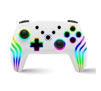 Nitho NEXUS Wireless Controller Compatible with Switch, Switch 2, PC, Windows, iOS, Android, Gaming Gamepad with RGB Lighting, Hall Effect Triggers, 6-Axis Gyro, Turbo, Ergonomic Joystick - White