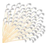 Nitial 200 Pcs 5.12 Inch Golf Club Toothpicks for Appetizers Golf Skewers Disposable Bamboo Sandwich Fruit Cocktail Picks for Golf Catered Events Buffet Party Holiday Supplies
