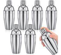 Nitial 6 Pcs Bar Cocktail Shaker Professional Stainless Steel Martini Shaker Drink Mixer with Built-in Strainer for Bartending No Leaks Boston Shaker for Bar Party Home Drink Mixing Tool (11.8 oz)