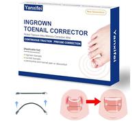 Nitinol Ingrown Toenail Corrector,at Home Ingrown Toenail Treatment,Curved Toenail Straightener,Ingrown Toe Nail Relief,Ingrown Toenail Removal Kit (1/2 In,11/16 In)