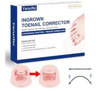 Nitinol Ingrown Toenail Corrector,at Home Ingrown Toenail Treatment,Curved Toenail Straightener,Ingrown Toe Nail Relief,Ingrown Toenail Removal Kit (11/16 In,13/16 In)