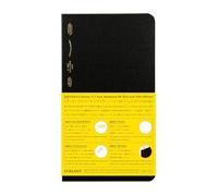 Nitoms SS1022 STALOGY Notebook, B6, Slim, Squared, 1/2 Ear, Black