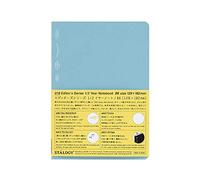 Nitoms STALOGY S4125 Notebook, 1/2 Ear Notebook, B6, Grid, Blue