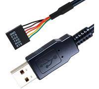 NITOMTYU FTDI Chip USB to Serial TTL 3.3V UART Converter Cable TTL-232R-3V3 USB to TTL Serial Cables, 6Way, 6ft/1.8m