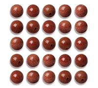 NITOPUPU 100Pcs 10mm Natural Smooth Gold Sandstone Beads Round Loose Gemstone Stone Beads for Jewerly Making with Crystal Stretch Cord