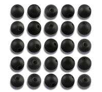 NITOPUPU 100Pcs 8mm Matte Black Onyx Agate Stone Beads for Jewelry Making, Natural Round Loose Gemstone Bead for Necklace Bracelets,Crafts for Adults with Crystal Stretch Cord