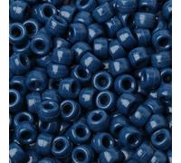 NITOPUPU 1200pcs 6x9mm Pony Beads for Jewelry Making, Navy Blue Kandi Hair Beads for Bracelets Making Kit, Braids, DIY Crafts