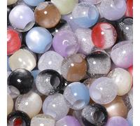 NITOPUPU 60Pcs 11×12mm Mixed Color Resin Large Hole Beads for Jewelry Making, Loose Starry Sky Macrame Beads for Bracelets Necklace Earrings DIY Crafts Hair