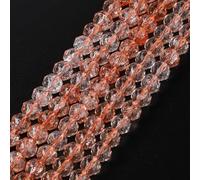NITOPUPU About 100pcs 8mm×7mm Crystal Glass Beads for Jewelry Making Faceted Transparent Orange Beads for Crafts Bracelets Earrings Making