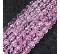 NITOPUPU About 100pcs 8mm×7mm Crystal Glass Beads for Jewelry Making Faceted Transparent Pink Beads for Crafts Bracelets Earrings Making