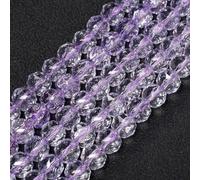 NITOPUPU About 100pcs 8mm×7mm Crystal Glass Beads for Jewelry Making Faceted Transparent Purple Beads for Crafts Bracelets Earrings Making