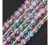 NITOPUPU About 140pcs 6mm×5mm Crystal Glass Beads for Jewelry Making Faceted Transparent Mixed Color Beads for Crafts Bracelets Earrings Making