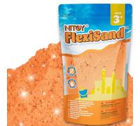 NiToy 2.2Lbs/1kg Play Sand, Never Dries Out-Fun for 3 Years and up Kids Bulk Refill for Sensory Sand Box Toys, Ideal for Shaping, Squeezing and Molding (Dark Yellow)