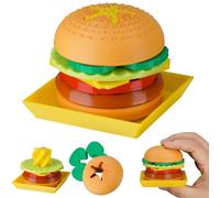 NiToy 3D Printed Burger Stacking Toy for Kids & Adults, Spiral Stacker Montessori Fine Motor Toys, Burger Mania Game, 3D Printed Fidget Toys & Fun Toddler Spinning Stacker Toy (1PCS)