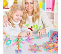 NiToy 600PCS Interlocking Snowflake Building Block Toy (Macaron Colors)