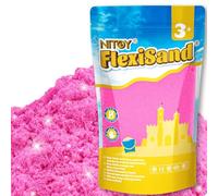 NiToy FlexiSand Value Pack Colored Moldable Self-Sticking Sand, Never Dries Out Fun for 3 Years and Up Kids, Bulk Refill for Sensory Sand Box Toys, Ideal for Shaping and Molding (2.2lbs, Hot Pink)