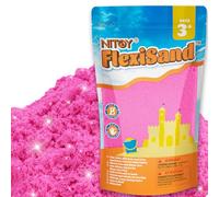 NiToy Play Sand, FlexiSand Value Pack Colored Moldable Self-Sticking Sand, Never Dries Out Fun for 3 Years and Up Kids, Bulk Refill for Sensory Sand Box Toys, Ideal for Shaping (2.2lbs, Hot Pink)