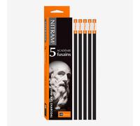 Nitram : Academie Fusains Square Stick Charcoal : Pack of 5 : HB
