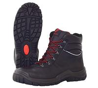 Nitras 7213 Work Boots Power Step III - Safety Shoes S3 for Men and Women - Steel Toe Water Resistant Boot - Black Size: 13.5 UK