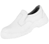 NITRAS 7250 Work Shoe Clean Step I - Safety Slipper S2 for Men and Women - Steel Toe Water Resistant Shoes - White Size: 10.5 UK