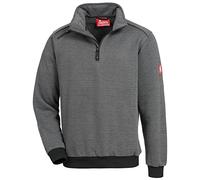 Nitras Men's Motion Tex Plus Work Jumper with Elasticated Waistband and High Stand-Up Collar, gray, L