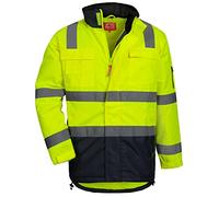 Nitras Men's Motion Tex VIZ Hi-Vis Parker, Neon Yellow, 2XL, yellow, L