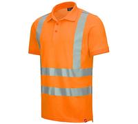 NITRAS Motion Tex Viz 7013 Polo Shirt - Short Sleeve Work Shirt - 55% Cotton - neon Orange - M