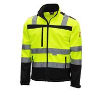 Nitras Motion Tex Viz 7171 High Visibility Jacket - Softshell Jacket in Warning Colour for Work - Neon Yellow - XS