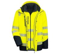 Nitras Motion Tex Viz Plus 6-in-1 Hi-Vis Winter Jacket, Yellow/Navy, XXL