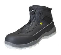 Nitras safety high shoes S3 Sport Step MID FIT - Resistant with twist closure, non-slip, ESD capable, blackone, 44 EU