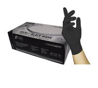 NITRAS® unisex Einmalhandschuhe BLACK WAVE schwarz NEW