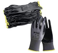 Nitrex 250 Work Gloves - General Handling Safety Gloves, Abrasion Resistant Nitrile Palm Coating, Polyester Liner, Enhanced Grip, Mechanical and Industrial Protection - 10 Pairs - Size 8