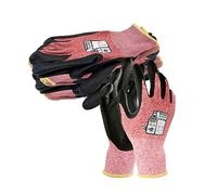 NITREX 255RP Work and Safety Gloves - 5 Pairs - General Handling Gloves - Abrasions and Tearing Protection - Water Based PU Palm Coated - Touchscreen - Mechanical and Industrial Protection - Size 9