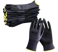 Nitrex 270NFG Work Gloves - General Handling Safety Gloves, Abrasion Resistant with Sandy / Foam Palm Coating, Enhanced Grip, Mechanical and Industrial Protection - 10 Pairs - Size 9
