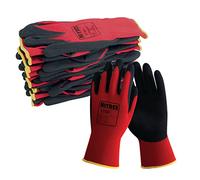 Nitrex 275D Work and Safety Gloves, Bag of 10 Pairs, Size 7 - General Handling Gloves with Foam Latex Palm Coating