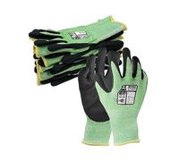 NITREX 275RP Cut Resistant Work and Safety Gloves - 5 Pairs - Sandy Nitrile Palm Coated - Oils and Grease Resistant - Mechanical and Industrial Protective Gloves - Size 6
