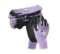 NITREX 285RP 5 Pairs of Work Safety Gloves with NitreGrip® Technology, Sandy Nitrile Palm Coated, Food Approved, Size 9, Large