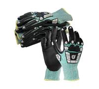 NITREX 295RP 5 Pairs of Impact Protection Work Safety Gloves, NitreGuard® Technology · NitreGrip® Technology, Sandy Nitrile Palm Coated, Cut Resistant Glove, Size 8, Medium