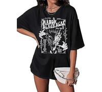 NITRFLA Manon Blackbeak Throne of Glass Oversized Shirt Women Book Lover Fans Top Tees Summer Short Sleeve Shirt, Black, L