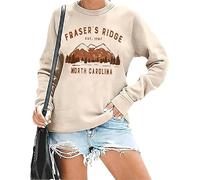 NITRFLA Women Fraser's Ridge Sweatshirt Claire Out-lander Gift for Her Sassenach Scotland Sweatshirt Gifts, Apricot, Large