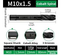 Nitride Spiral Tap for Metal - Alloy Thread Tap with Deep Flute Design, Upward Chip Removal, Hardened Cutting Edges, Compatible with Metric Sizes (As Shown)